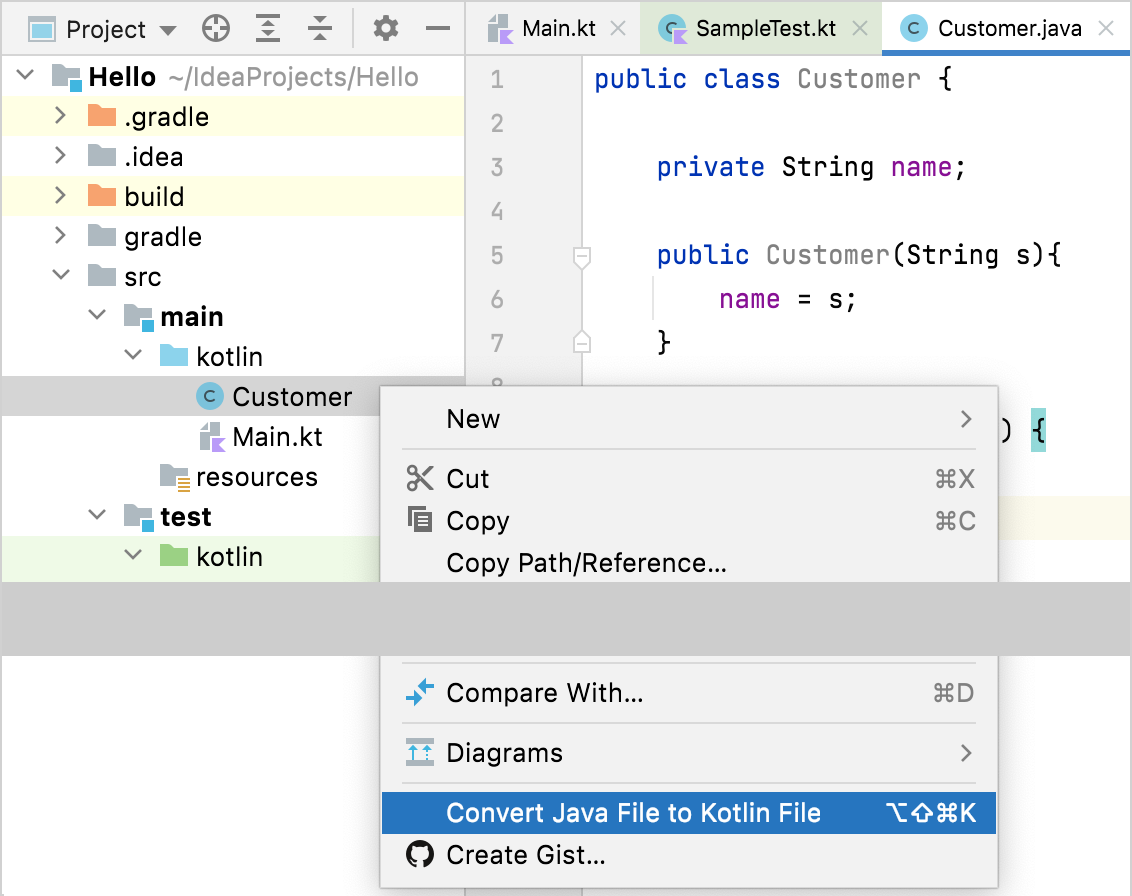 Convert Java to Kotlin