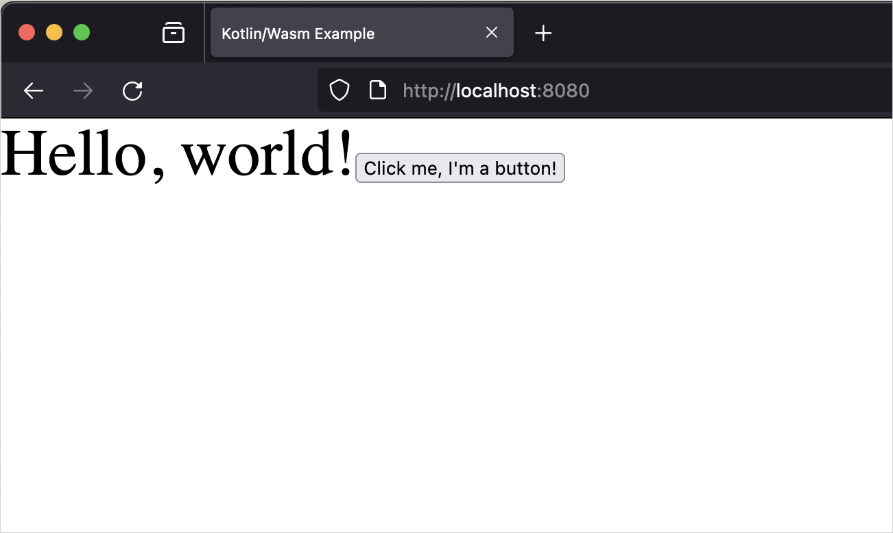 Run Kotlin/Wasm application in browser